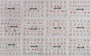 China Gold/silver color 3D nail polish sticker Nail Art 3D Sticker nail decal-SMY263-274D wholesale