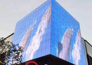 China SMD 2121 Adhesive Outdoor Transparent Led Screen For Video Advertisement wholesale