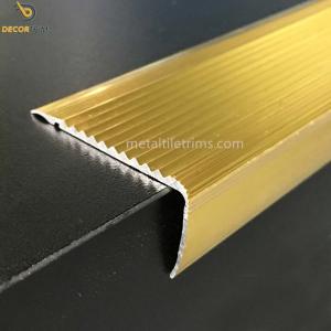 China Tile Edge Trim Decorative Tile Trim Stair Buckle Aluminum Gold / Silver 3000mm wholesale