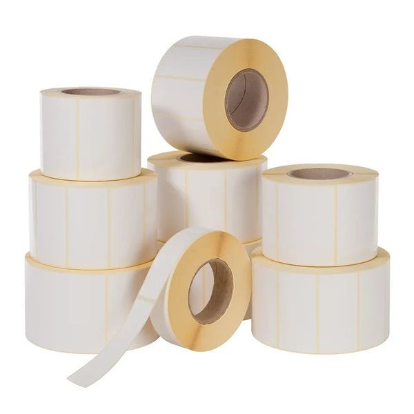 100mm*150mm adhesive waybill adhesive thermal label blank label in roll with glassine liner