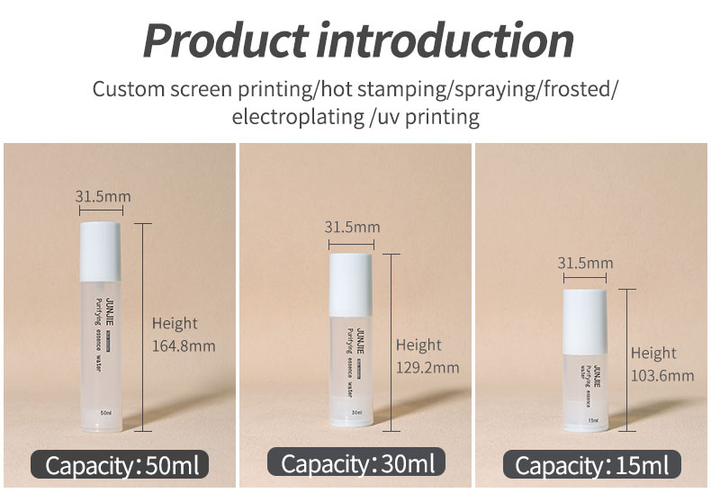 Green PP Plastic Bottle 15ml 30ml 50ml Airless Bottle Cosmetic Packaging For Recyclable Cosmetic Bottles