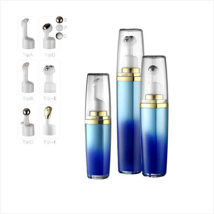 Double wall Lip Essence Airless Serum Pump Applicator Bottle 7.5ml 10ml 15ml