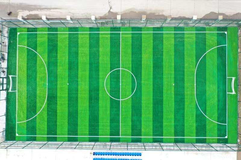 PE Natural Looking Football Ground Artificial Grass 50mm