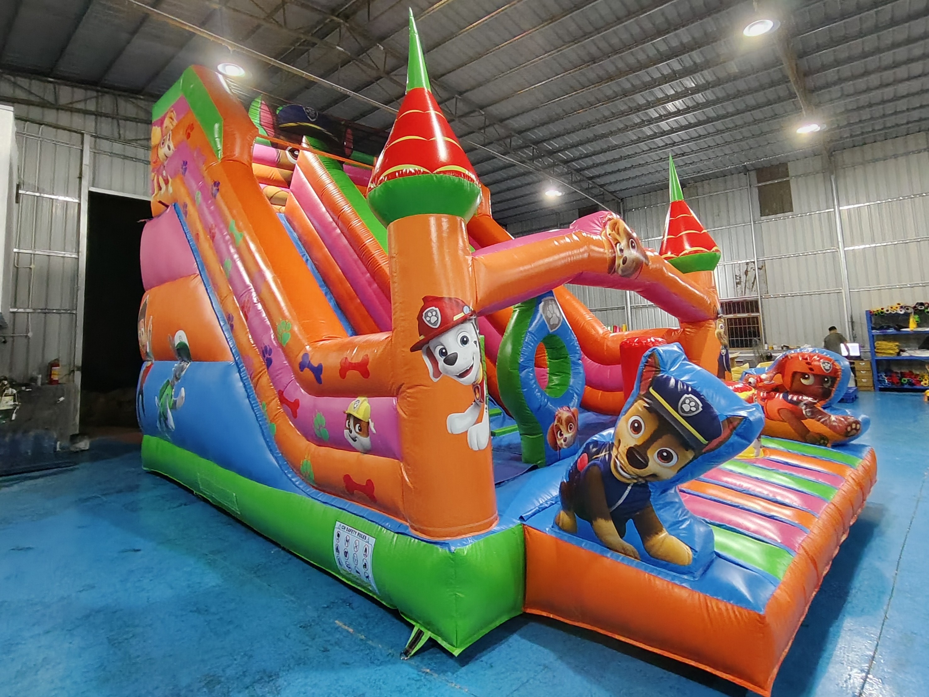 Popular Commercial Inflatable Slides PAW Patrol Theme Inflatable Slides Castle For Kids And Adults