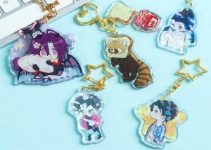 China Cartoon acrylic key chain set brand personality small pendant Comiccon cartoon logo picture photo DYI key chain on sale
