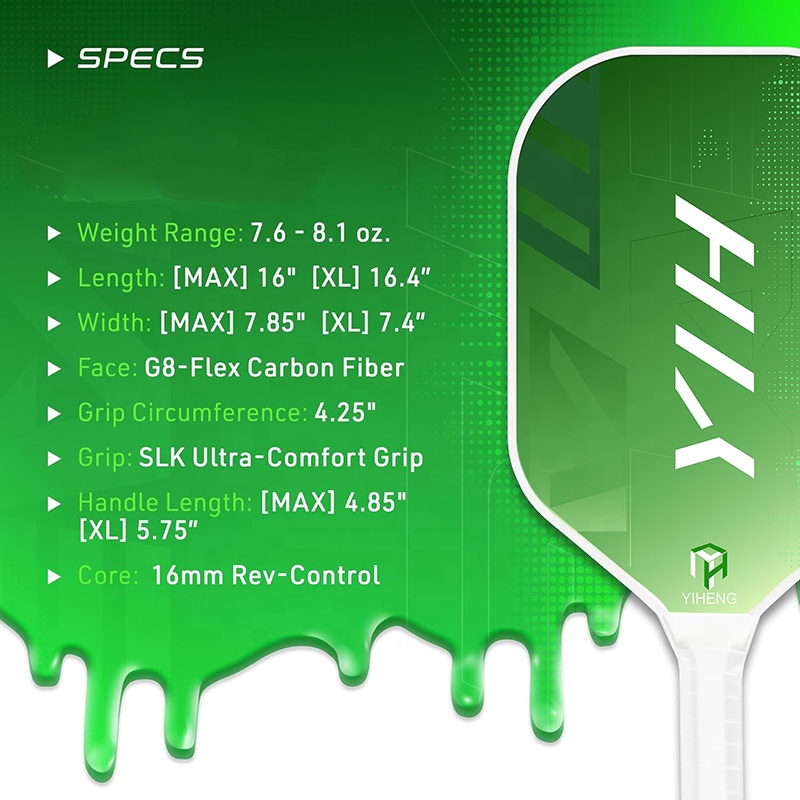 Thermoformed Head to Handle Graphite Pickleball Paddle for Precision and Durability