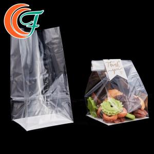 China Heat Seal Food Storage Flat Bottom OPP Packaging Bag Square Bottom OPP Plastic Bag wholesale