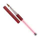 Macaron Nylon Nail Painting Brush Crystal Uv Gel Rhinestones Nail Drill Pen