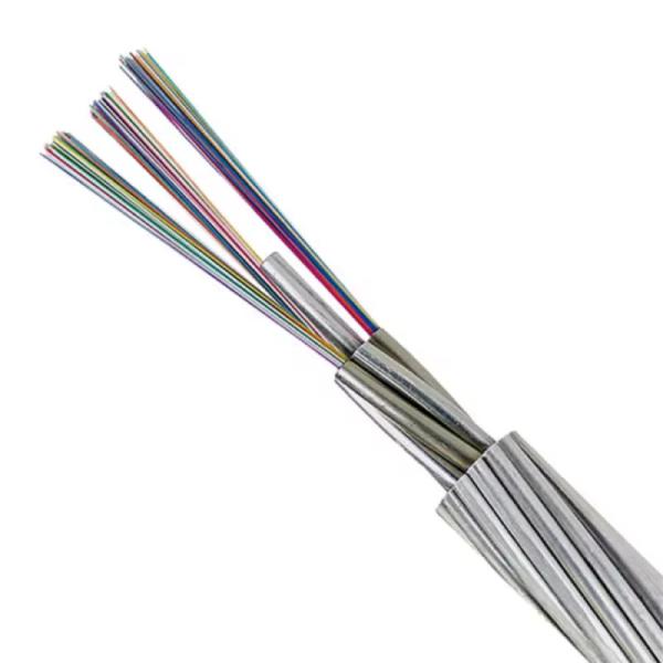 12 24 36 48 72 Core OPGW Cable Aeirlal Fiber Optic Cable Overhead Ground Optical