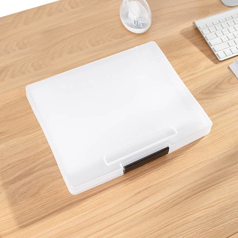 Durable Portable Clipboard Storage Box Case For A4 Document Office Filing Boxes