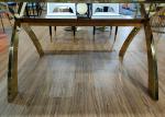 Low Key Luxury 150*90cm Stainless Steel Marble Dining Table