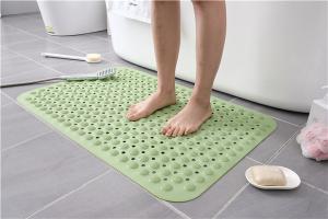 China Non Slip 78*35CM Plastic Bathroom Floor Mats Suction Cup Backing wholesale