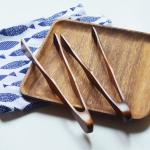 27cm Wooden Cooking Utensils Appetizer Kimchi Salad Serving Tongs