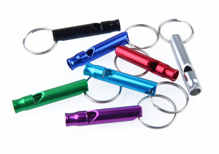 Aluminum Lifesaving Whistle Colorful Whistle Key Chain Logo Customized