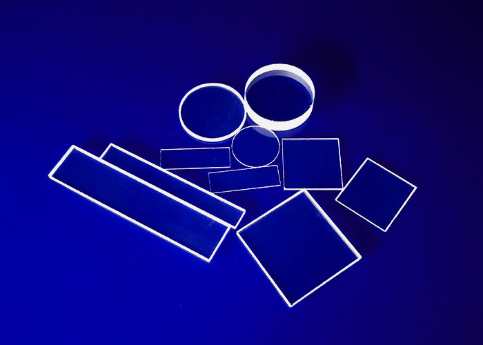 Optical Lenses Thick Glass Plate , Fused Quartz Sheet Smooth Surface Treatment