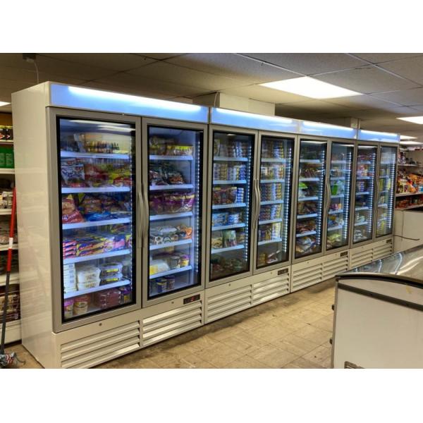 Glass Door Merchandiser Refrigerator With Frameless Double-Glazed LOW-E Glass Door