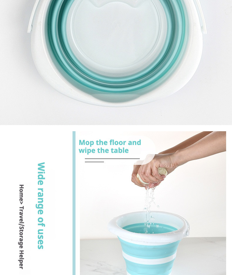 Convenient Foldable Plastic Bucket Multi-functional for Home and Outdoor Applications