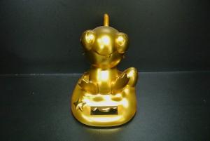 China Gold Small Electronic Toys / Solar Energy Toys With Happy Worker Logo 10CM wholesale