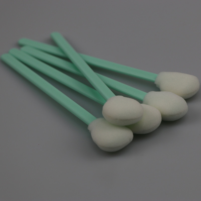 Round Sponge Head White Pp Stick Foam Tip Swabs Lollipop Shape