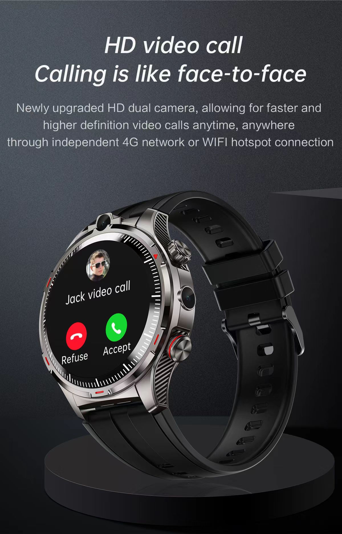 LW12 4G Smart Watch 1.43" AMOLED 720mAh Android 8.1