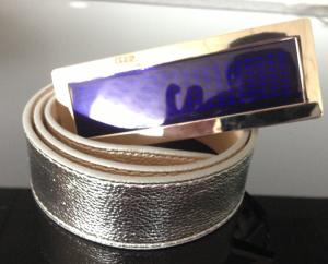 China Silver belt with Flashing LED message belt bucke wholesale