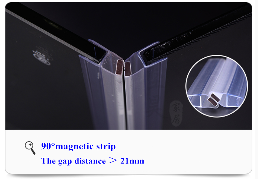 Transparent Glass Doors Design Waterproof Glass Shower Door Seal Strip for 6-12MM