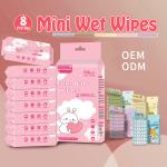 Compact Antibacterial Wet Wipes , Nourishing Travel Wet Wipes Eco Friendly