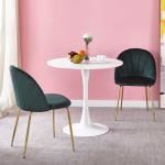 2pc Green Upholstered Dining Room Chairs 220lbs Weight Capacity