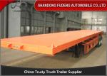 3 axles 20ft 40ft platform flatbed semi trailer shipping container trailers for