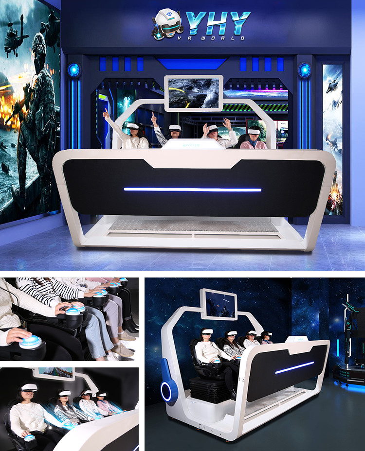4 Players Immersive 9D VR Simulator Cinema With 10 inch Touch Screen
