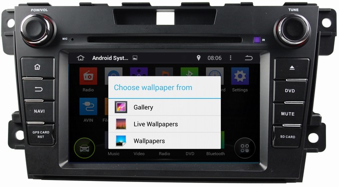 Ouchuangbo Car Headunit DVD Multimedia Stereo for Mazda CX-7 (2012-) Android 4.4 3G Wifi Radio iPod USB OCB-7007D