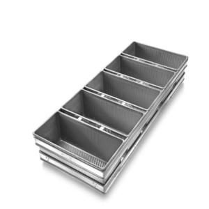 China Rk Bakeware China Manufacturer-4 Strap Glazed Aluminized Steel Pullman Loaf Pan/ Tank Loaf Pan/Vienna Loaf Pan wholesale