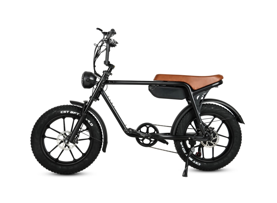 750W Fat Tire Electric Bicycle 48V 17Ah Battery Electric Bikes With Front Suspension
