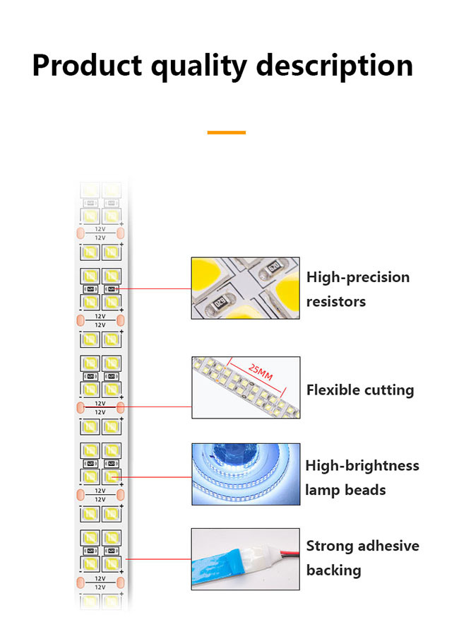 Non-waterproof Ip20 Flexible Led Lights Double Row 12v Voltage And Epistar Chip