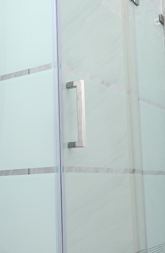 Affordable Shower Enclosures With White Printing Glass And Aluminum Frame
