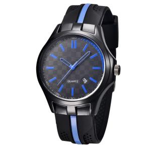 China Men's Silicone Wrist Watches , Stainless steel Caseback  Waterproof  Alloy Wrist Watches , OEM Men Watch on sale