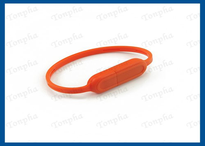 Promotional Thin Wristband Flash Drive Convenient Carrying Silicone Material
