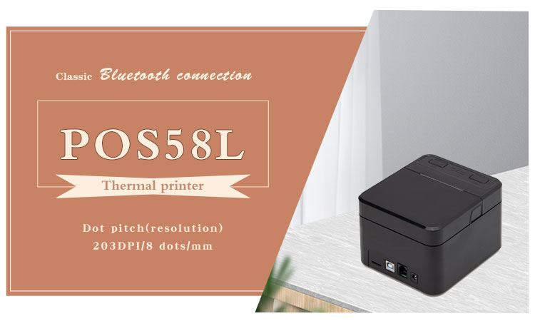 1- 2 Inch Wireless Bluetooth Thermal Printer for Multi-Language Receipts and Barcodes
