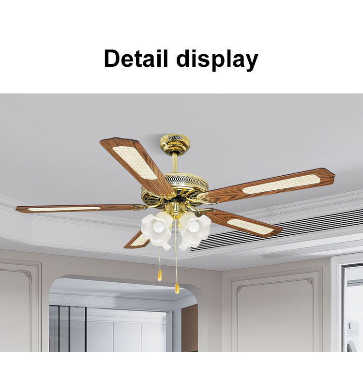 1stshine Ceiling Fan Light for 52 Inch Classics Multi Color and Voltage 220V/50Hz