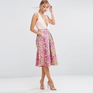 China OEM Service Women Skirt with Side Pockets and Zip Fastening wholesale