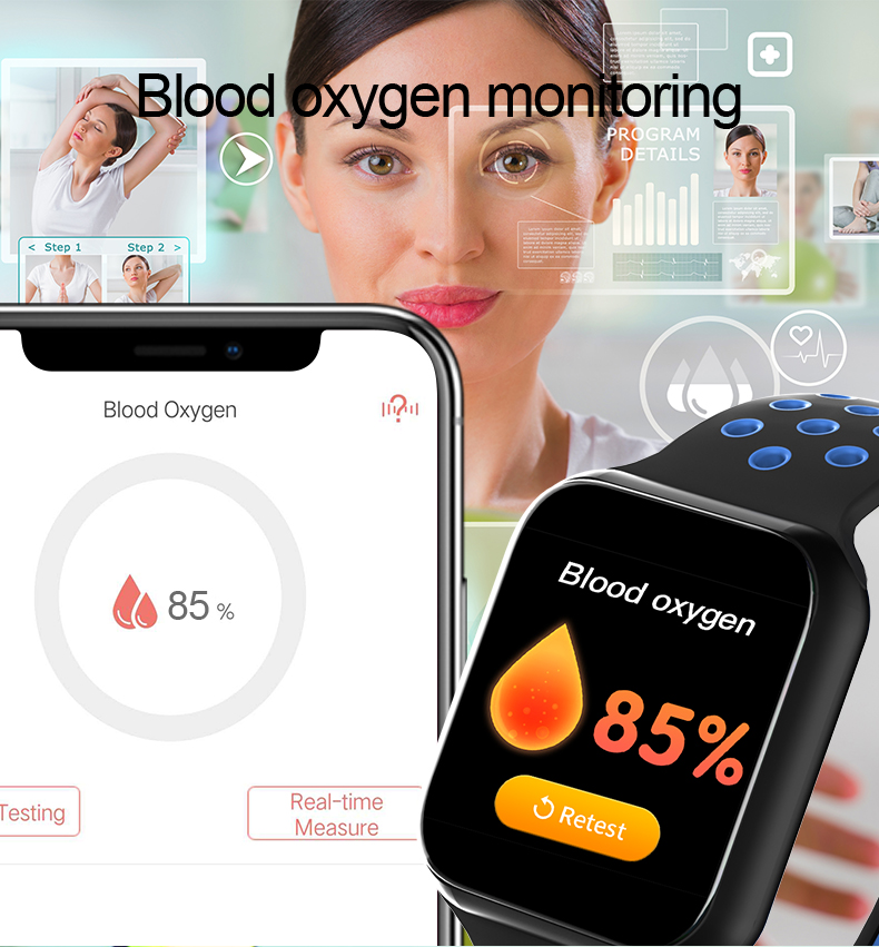 Touch Screen F8 For Android IOS And Xiaomi Detect ECG Heart Rate Smart Watch