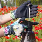 POPALM Outdoor Garden Gloves Digital Animal Print Latex Coated Breathable
