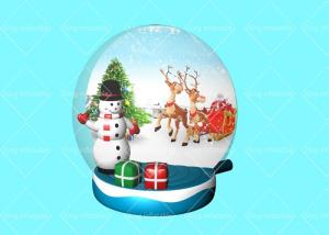 China 0.55mm Transparent PVC Inflatable Snowball Model For Christmas wholesale