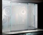 Obscure Pattern Shower Tempered Glass , Tempered Glass Bathroom