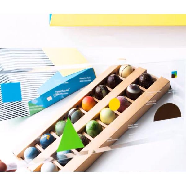 Rectangular Red Rigid Cardboard Gifts Bar Sweets Bonbon Packaging Tray for Candy Box