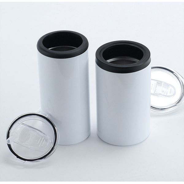 12oz Sublimation Stainless Steel Can Cooler For Slim Beer And Hard Seltzer Custom Double-Walled Stainless Steel Insulated Slim Cans