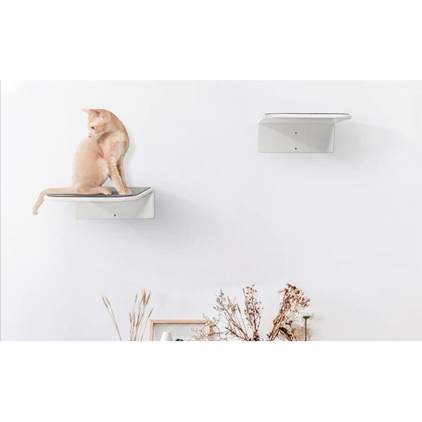 Triangle Bracket Metal Cat Shelf Wall Mounted for Curved Cat Bed Furniture and Resting