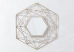 Living Room Rose Gold Spider Web Metal Wall Art Mirror