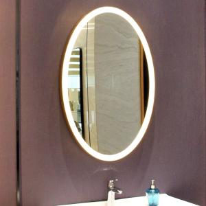 China Modern Luxury Home Decor Metal Framed Mirrors Living Room Oval Wall Gold Mirror wholesale