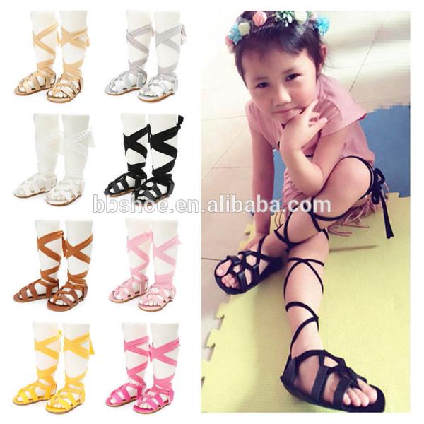 Special design Summer Roman infant Sandals Gladiator binding Dress show Princess baby shoes for Girl